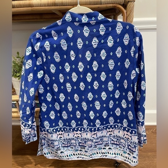Like-New Women’s Lilly Pulitzer Lapis Lazuli Asani Tunic Top, size: XS - Picture 3 of 5